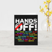 Handen af van protest sociale zekerheid kaart (Gele Bloem)
