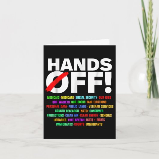 Handen af van protest sociale zekerheid kaart (Voorkant)