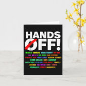 Handen af van protest sociale zekerheid kaart (Gele Bloem)