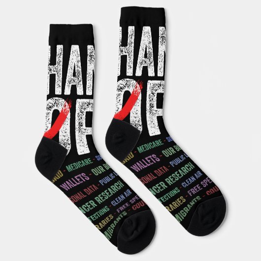 Handen af van protest sokken (Rechts)