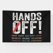 Handen af van protest spandoek (Horizontaal)