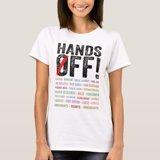 Handen af van protest t-shirt (Voorkant)