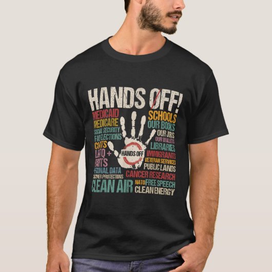 Handen af van protest t-shirt (Voorkant)
