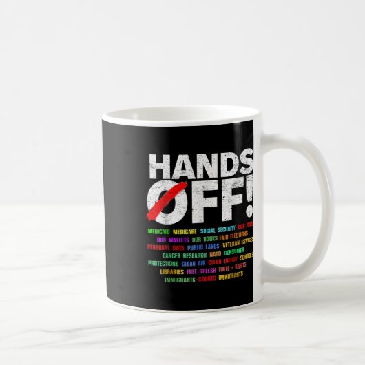 Handen af van protest tegen Mannen vrouwen Koffiemok (Rechts)