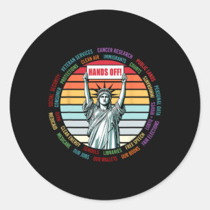  handen af van protest tegen Trump Ronde Sticker