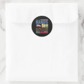 Handen af van protest tegen Trump Ronde Sticker (Tas)