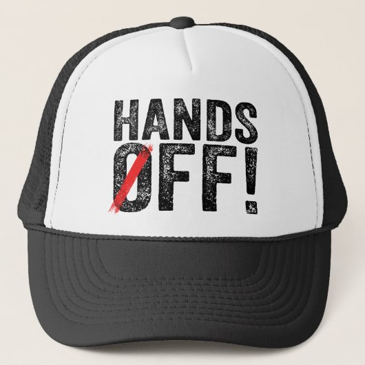 Handen af van protest trucker pet (Voorkant)