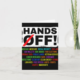Handen af van protest van sociale zekerheid verzet kaart