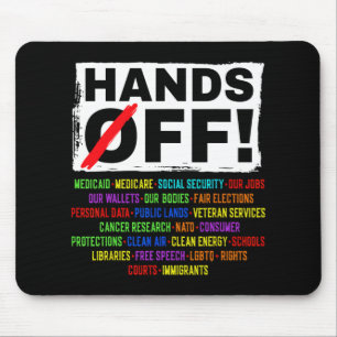 Handen af van protest van sociale zekerheid verzet muismat
