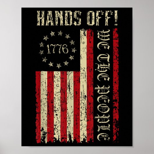 Handen af van protest van sociale zekerheid verzet poster (Voorkant)