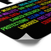 Handen af van protest van sociale zekerheid verzet poster (Hoek)