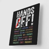 Handen af van protest vierkante klok (Hoek)