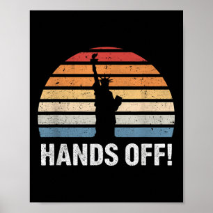 Handen af van protest Vrijheidsbeeld Anti Poster