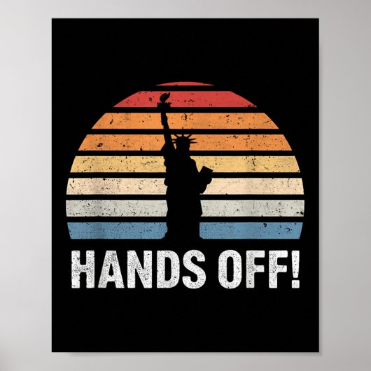 Handen af van protest Vrijheidsbeeld Anti Poster (Voorkant)