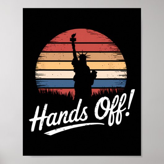 Handen af van protest Vrijheidsbeeld Weersta Poster (Voorkant)