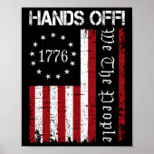 Handen af van protest We the People Flag Protest S Poster (Voorkant)