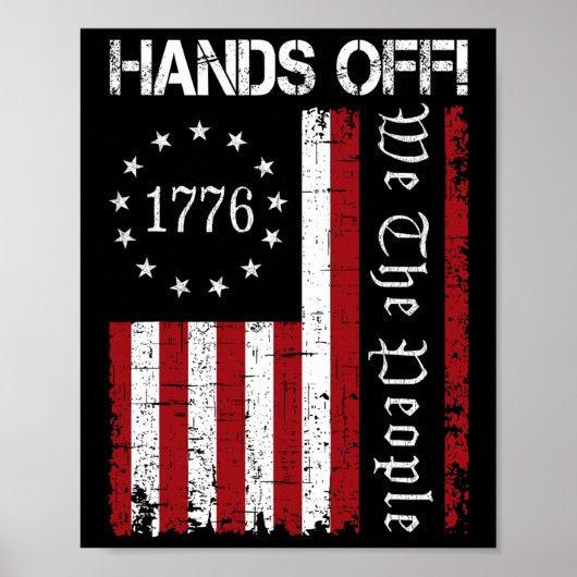 Handen af van protest We the People Flag Protest S Poster (Voorkant)