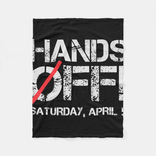 Handen af van protest zaterdag 5 april Mannen Vrou Fleece Deken (Voorkant)