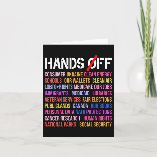 Handen af van protest zaterdag 5 april Mannen Vrou Kaart (Voorkant)