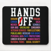 Handen af van protest zaterdag 5 april Mannen Vrou Muismat (Voorkant)