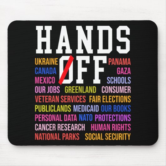 Handen af van protest zaterdag 5 april Mannen Vrou Muismat (Voorkant)