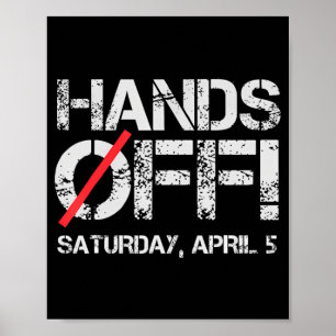 Handen af van protest zaterdag 5 april Mannen Vrou Poster