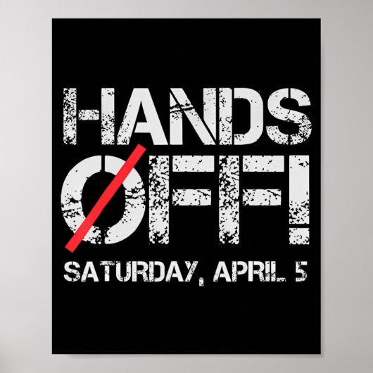 Handen af van protest zaterdag 5 april Mannen Vrou Poster (Voorkant)