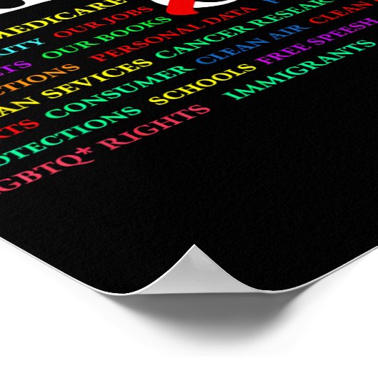 Handen af van protest zaterdag 5 april Mannen Vrou Poster (Hoek)