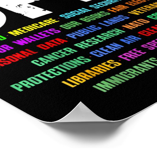 Handen af van protest zaterdag 5 april Mannen Vrou Poster (Hoek)