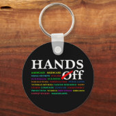 Handen af van protest zaterdag 5 april Mannen Vrou Sleutelhanger (Voorkant)