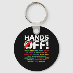 Handen af van protest zaterdag 5 april Mannen Vrou Sleutelhanger