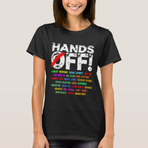 Handen af van protest zaterdag 5 april Mannen Vrou T-shirt