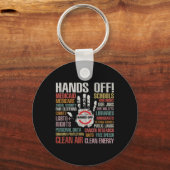Handen af van protestkleding Verwijder Reverse Rec Sleutelhanger (Voorkant)