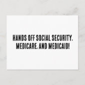 Handen af van sociale zekerheid, Medicare en Medic Briefkaart (Voorkant)