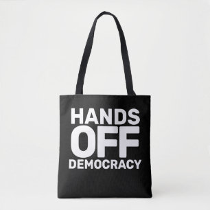 Handen af van zwart en wit kapitalisme tote bag