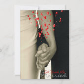 handen Balack en white bruiloft Rehearsal Dinner Kaart (Achterkant)