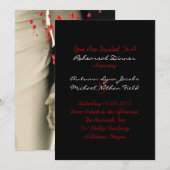 handen Balack en white bruiloft Rehearsal Dinner Kaart (Voorkant / Achterkant)