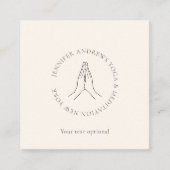 Handen Beige Grijs Vierkante Visitekaartje (Voorkant)