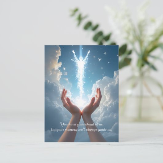 Handen Bevrijd de Ziel, Je bent gegaan sympathie Briefkaart (Staand voorkant)