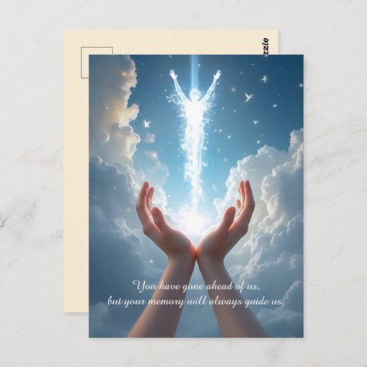 Handen Bevrijd de Ziel, Je bent gegaan sympathie Briefkaart (Voorkant / Achterkant)