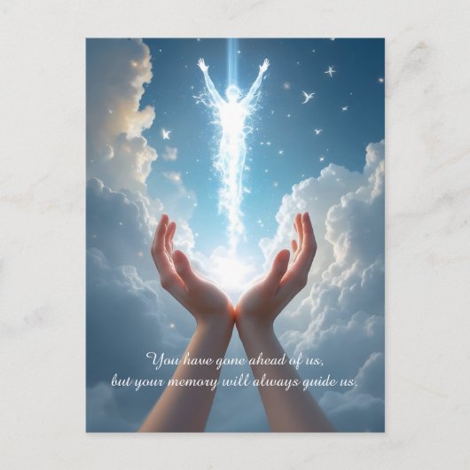 Handen Bevrijd de Ziel, Je bent gegaan sympathie Briefkaart (Voorkant)