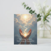 Handen Bevrijd de Ziel, Vrede, Condoleance Kaart (Staand voorkant)