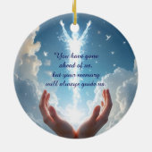 Handen bevrijden de ziel keramisch ornament (Achterkant)