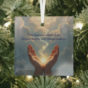 Handen bevrijden de ziel, vrede, sympathie glas ornament