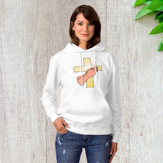 Handen bij Cross Womens Hoodie