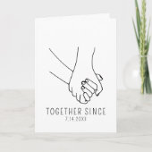 Handen bij elkaar sinds Jubileum Kaart (Voorkant)