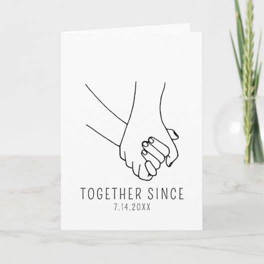 Handen bij elkaar sinds Jubileum Kaart (Voorkant)