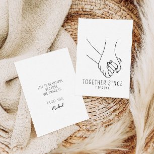 Handen bij elkaar sinds Jubileum Kaart