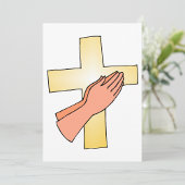 Handen bij kruisuitnodigingen kaart