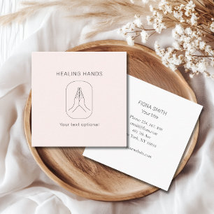 Handen Blush Grijs Vierkante Visitekaartje